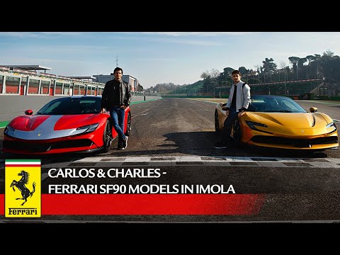 Carlos & Charles - Ferrari SF90 models in Imola
