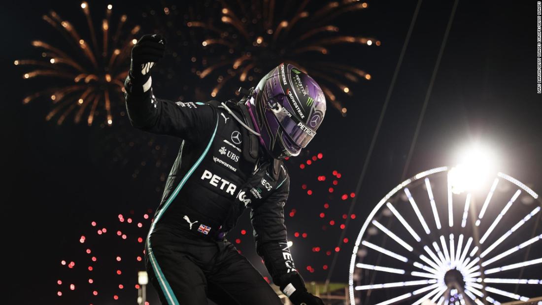 Lewis Hamilton holds Max Verstappen back and wins the exciting F1 season opener