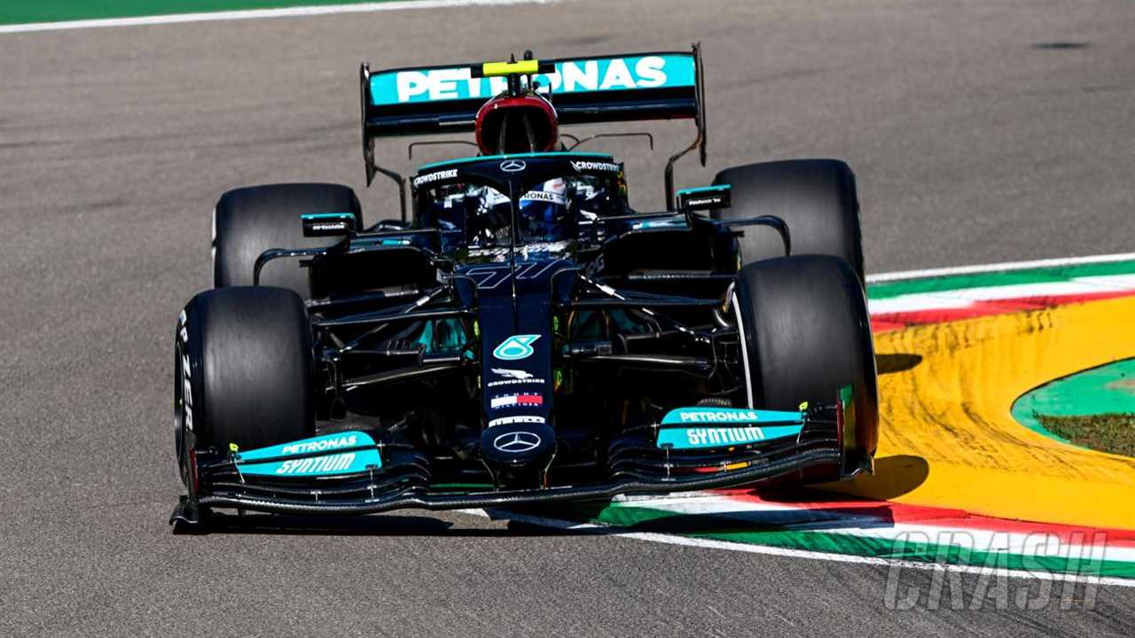 Bottas leads Mercedes 1-2 in Imola FP1 when Perez and Ocon collide