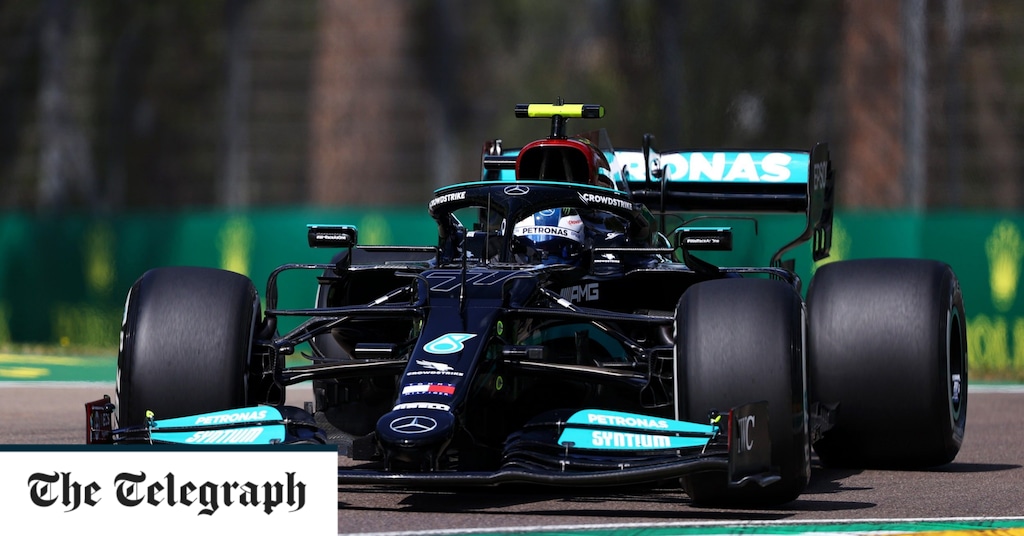 Valtteri Bottas leads Mercedes 1-2 in the chaotic first practice session in Imola