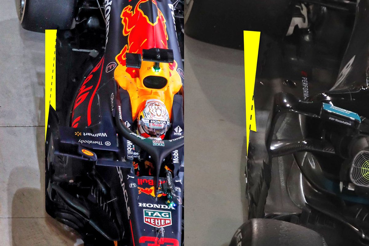 Red Bull and Mercedes ground comparison 