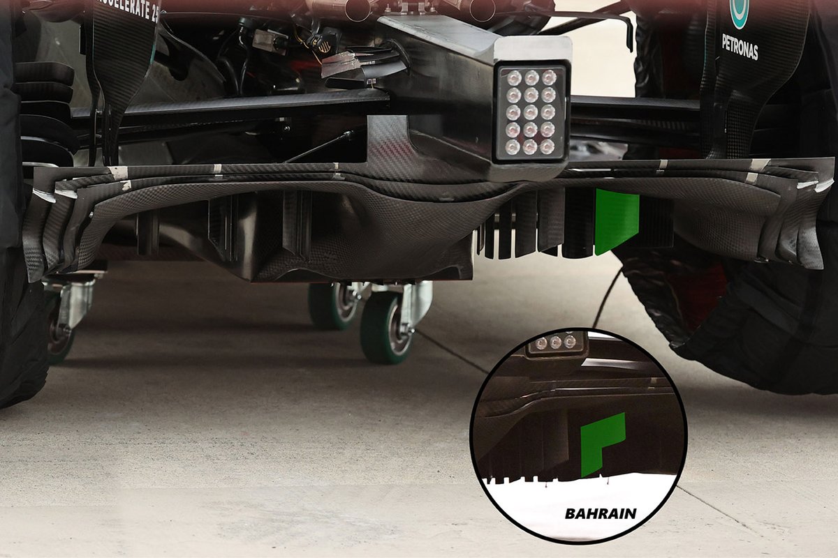 Mercedes W12 diffuser comparison