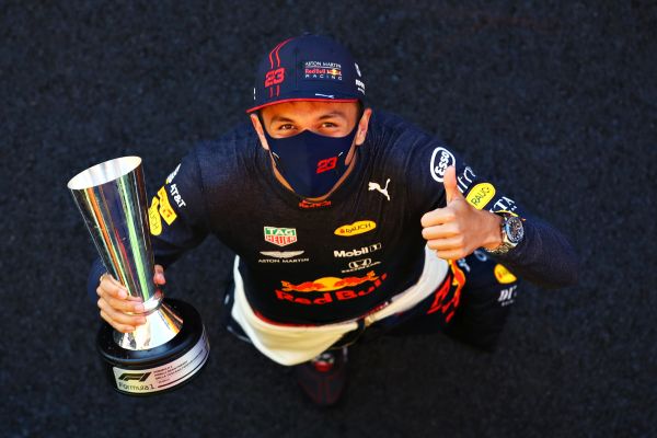 Aston Martin Red Bull Racing F1 Tuscan GP Mugello race - podium for Albon, DNF for Verstappen