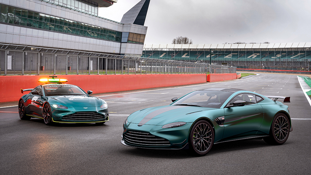 Aston Martin F1 Edition (right) and this season's official Formula 1 safety car