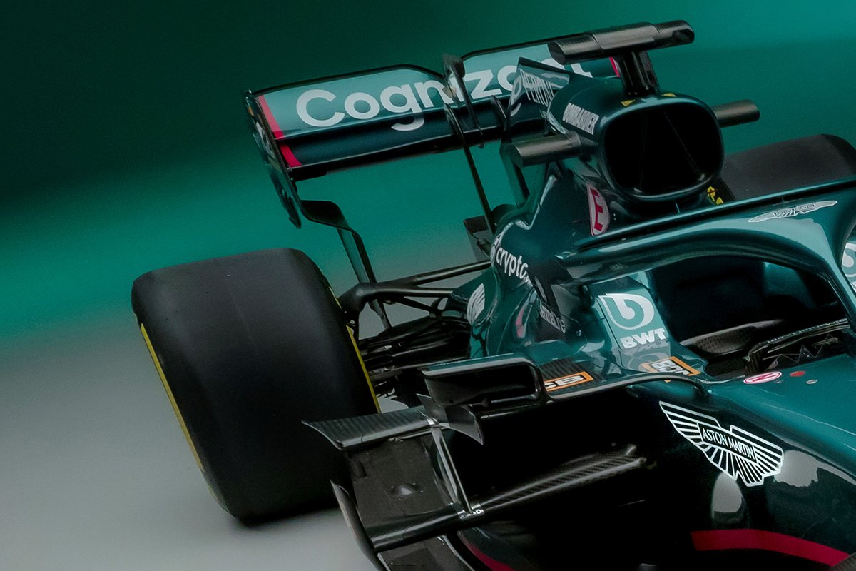 Aston Martin AMR21 rear suspension and brakes detail