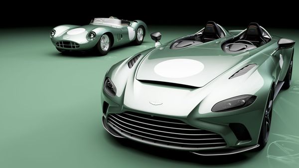 Aston Martin V12 Speedster DBR1 specification front profile