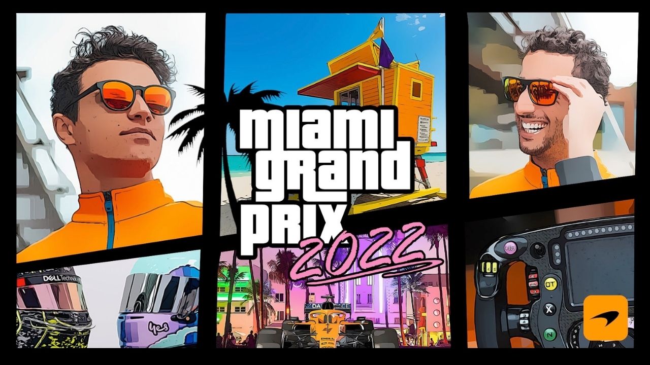 McLaren welcomes Miami Grand Prix with GTA theme poster