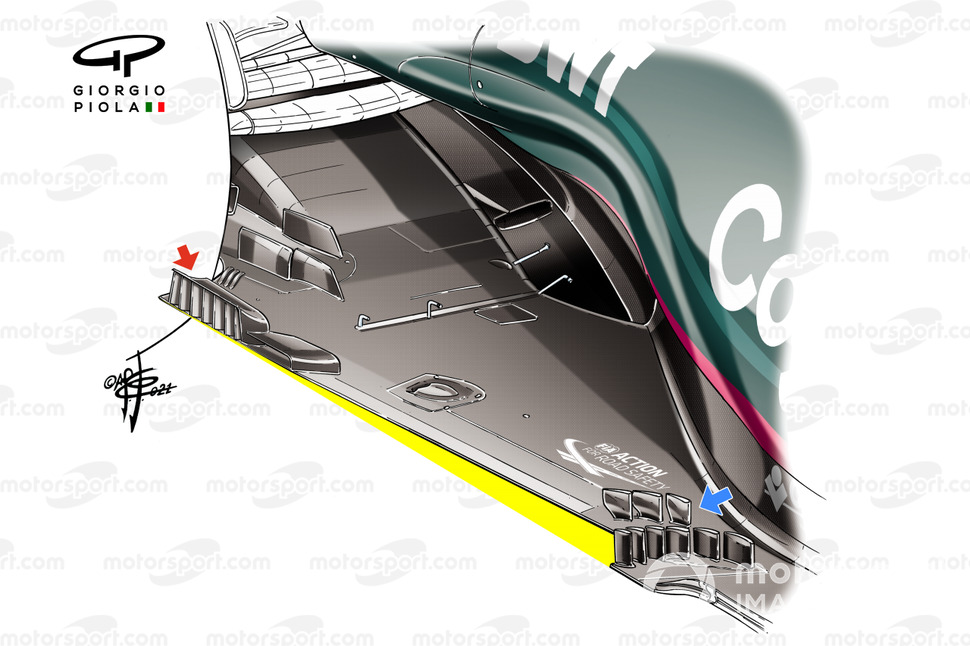 Aston Martin AMR21 floor