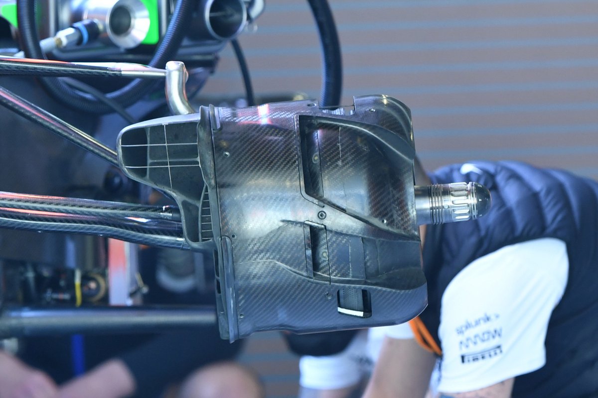 McLaren MCL35M front brake duct detail