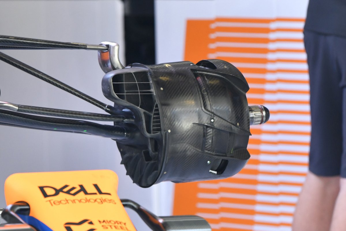 McLaren MCL35M front brake duct detail
