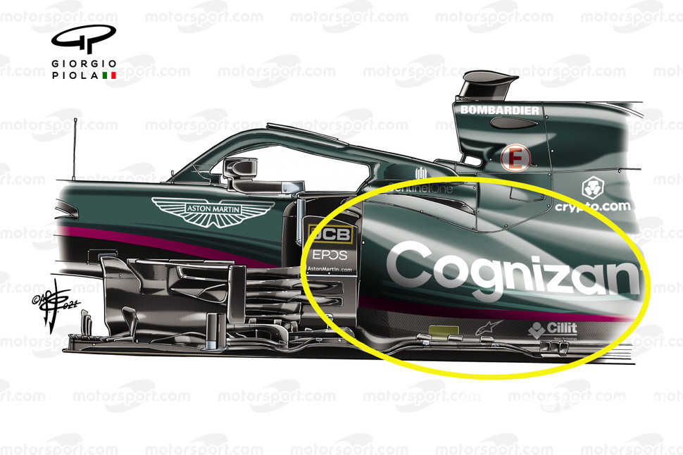 Aston Martin Racing AMR21 side pods
