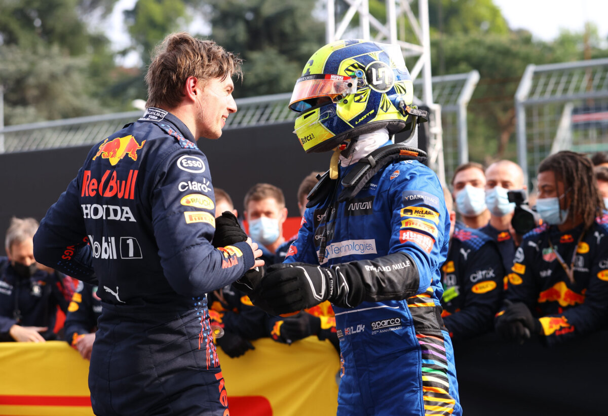 Lando Norris laughs at Helmut Marko's allegations that McLaren helped Mercedes F1 fight Max Verstappen