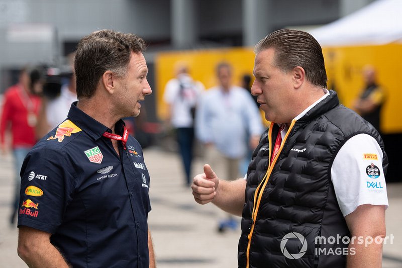 Christian Horner, Team Principal of Red Bull Racing, and Zak Brown, Executive Director of McLaren