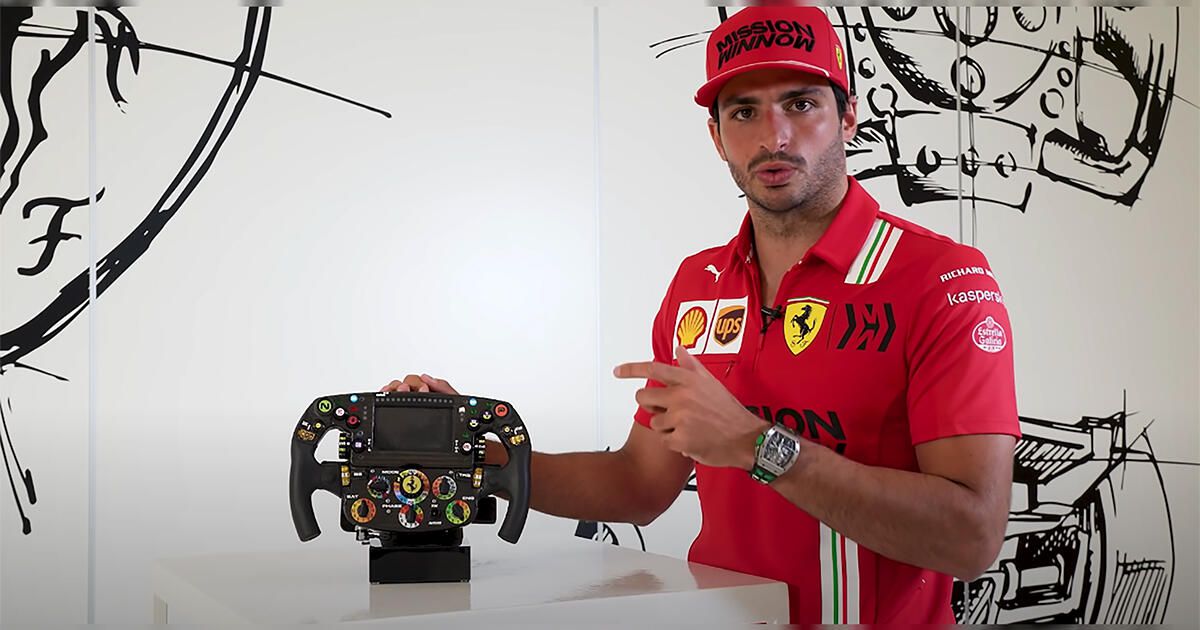 Diving the Ferrari F1 steering wheel deep: Carlos Sainz shows the complex apparatus