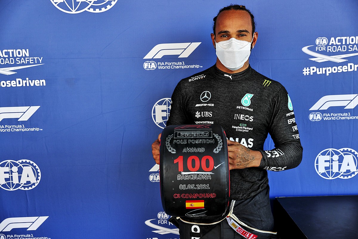 Hamilton secures the 100th F1 pole position