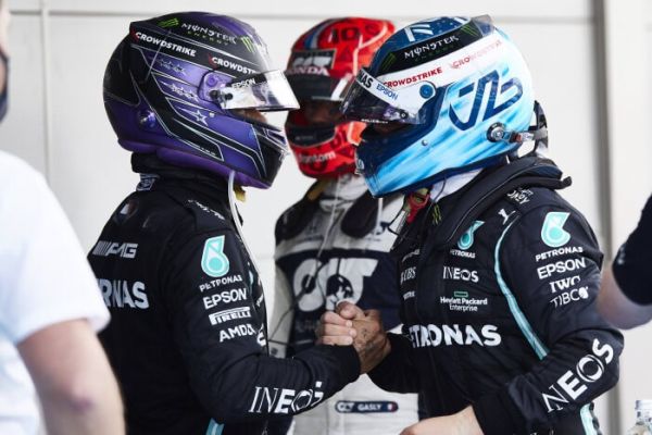 Mercedes AMG Petronas F1 Spanish Grand Prix race – double podium