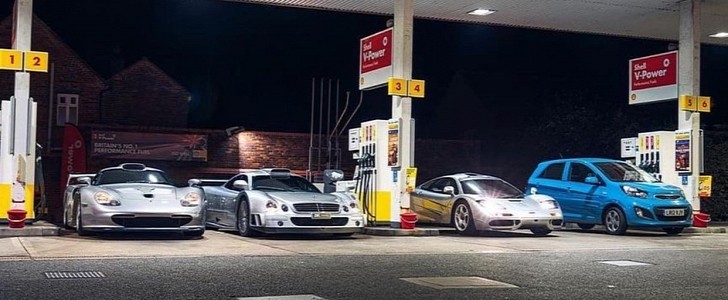 Modest Kia Picanto photo bombs Fascinating CLK GTR, 911 GT1 and F1 unicorn shots