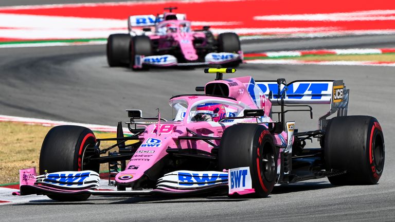 Racing Point drove in pink last season