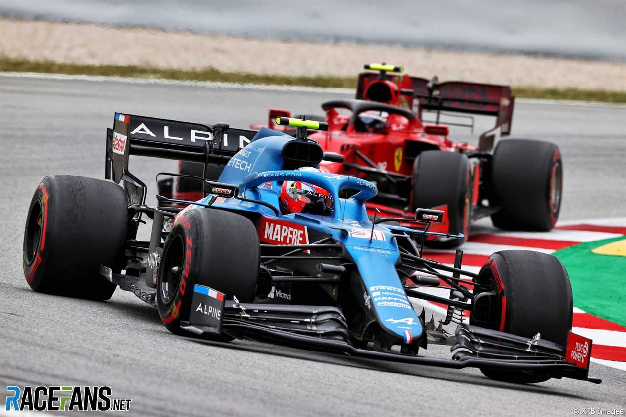 Esteban Ocon, Alpine, Circuit de Catalunya, 2021
