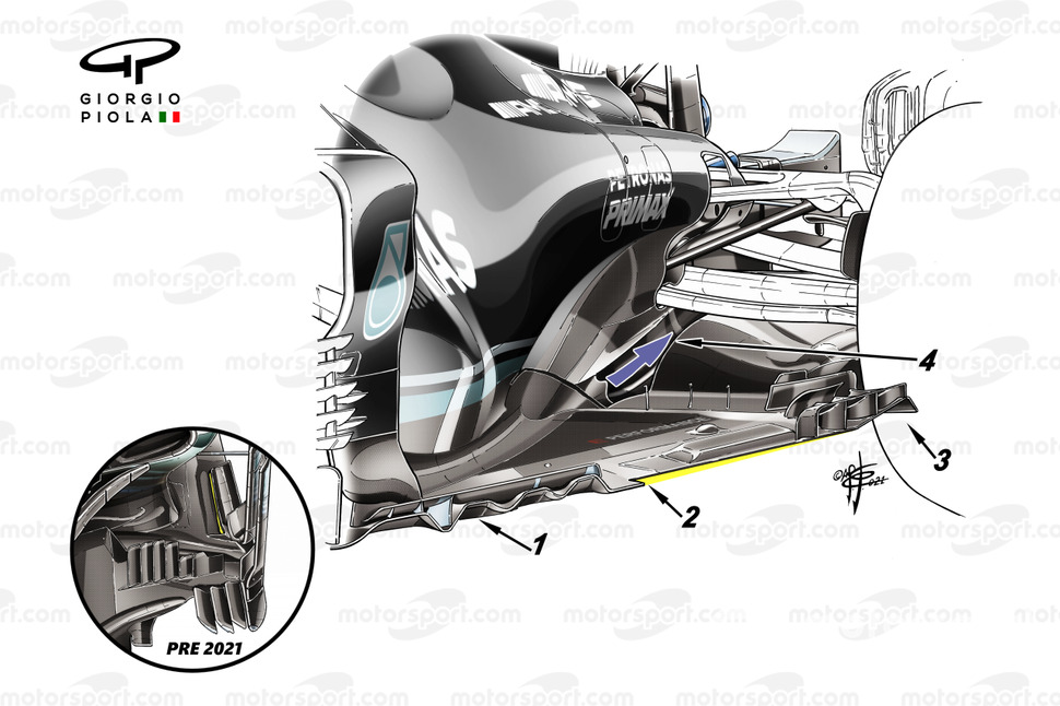 Mercedes AMG F1 W12 floor
