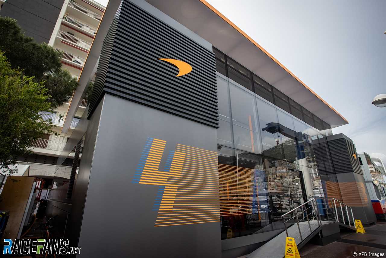 McLaren motorhome, Monaco, 2021