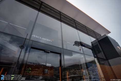 McLaren motorhome, Monaco, 2021