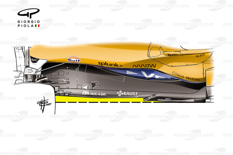 McLaren MCL35M new floor