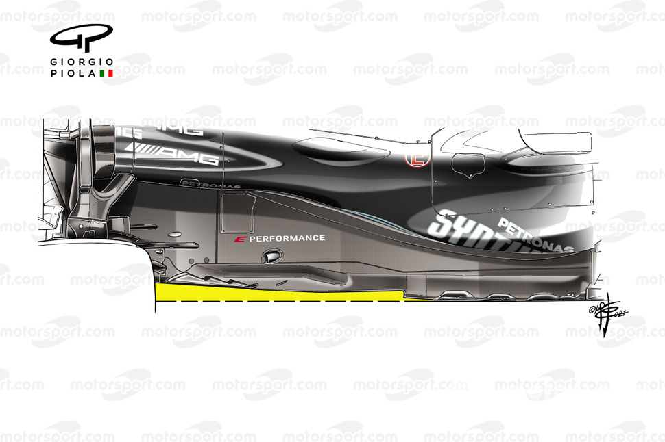 Mercedes AMG F1 W12 floor