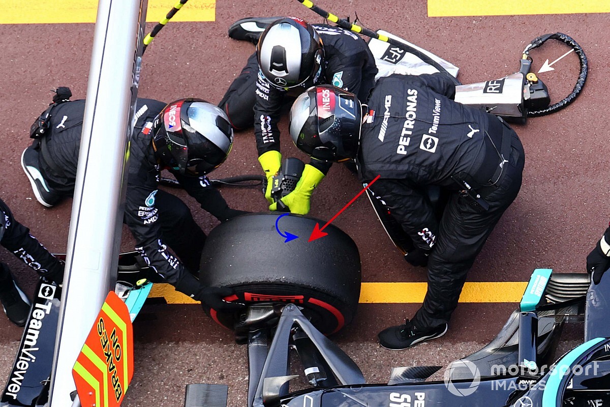 Mercedes reveals video of F1 wheel removal from Bottas Monaco