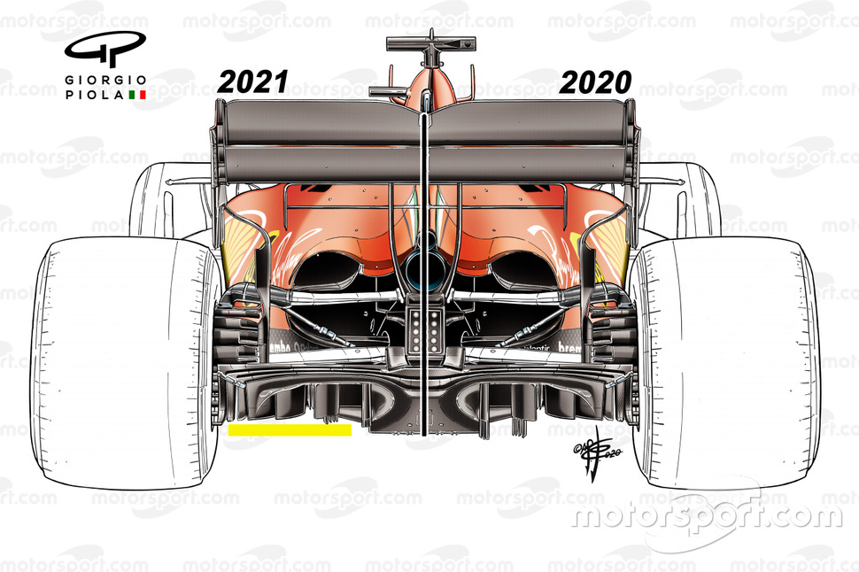 Ferrari SF1000 diffuser comparison