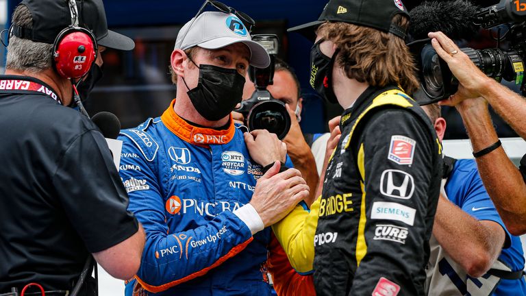 Scott Dixon and Colton Herta share the first two starting positions on Sunday