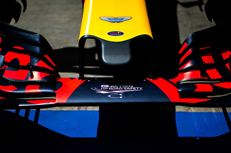 Aston Martin logo on the Red Bull Racing RB12 Nosecone