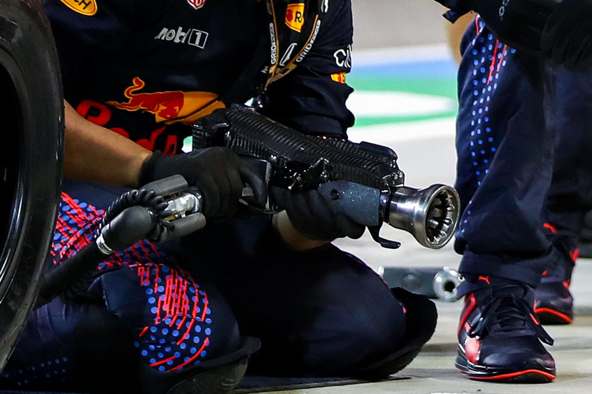 Red Bull Racing wheel pistol in detail