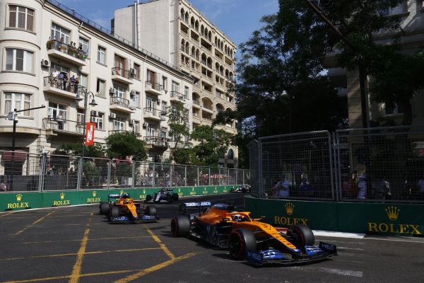 McLaren F1 Azerbaijan Grand Prix racing in honor of Mansour Ojjeh