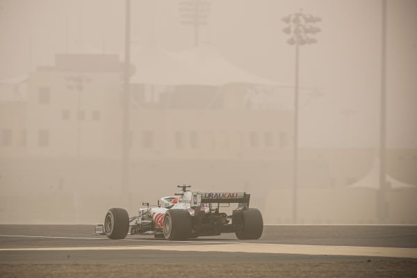 Uralkali Haas F1 Team with both drivers in Bahrain F1 test day 1