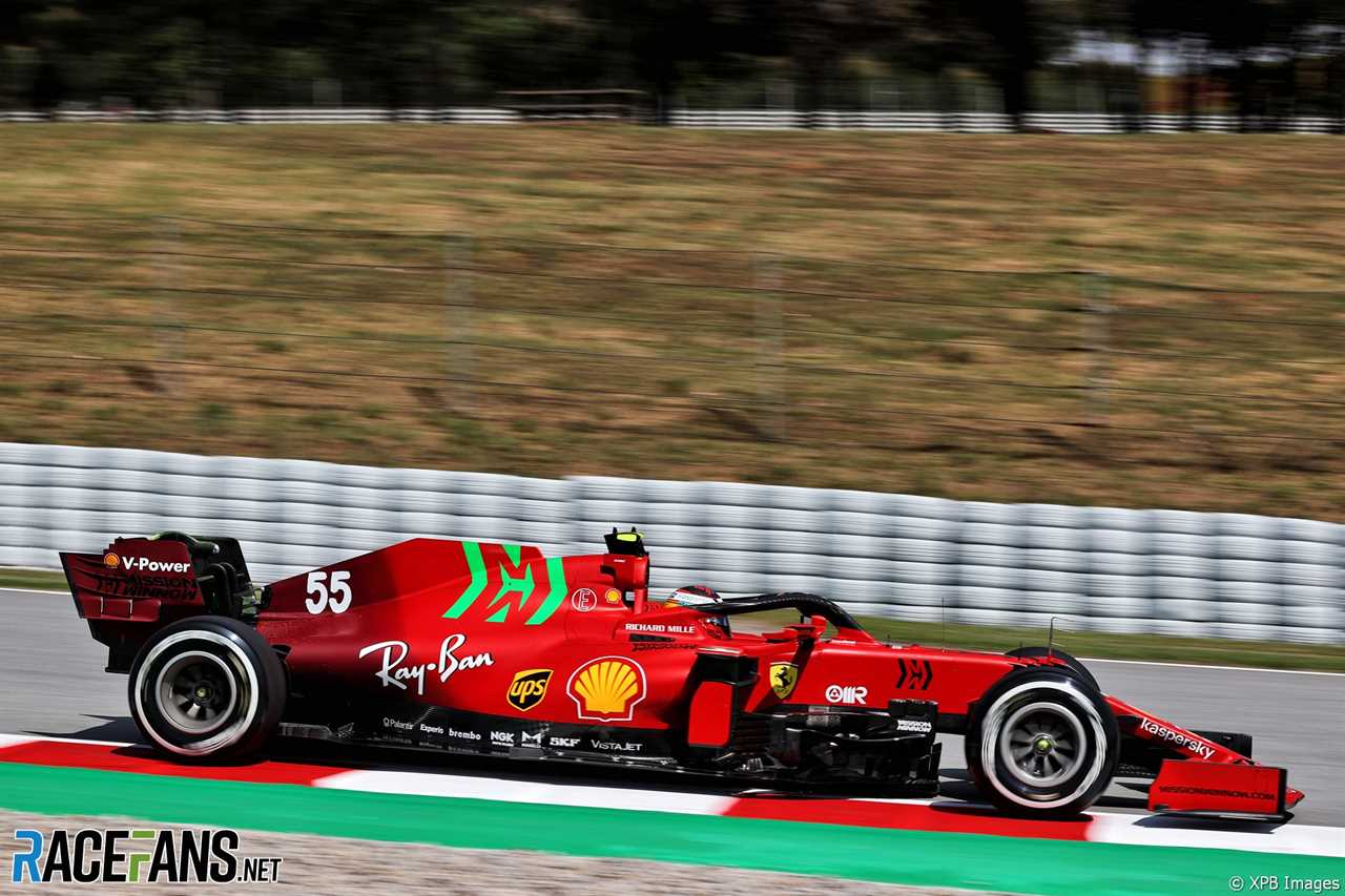 Carlos Sainz Jnr, Ferrari, Circuit de Catalunya, 2021