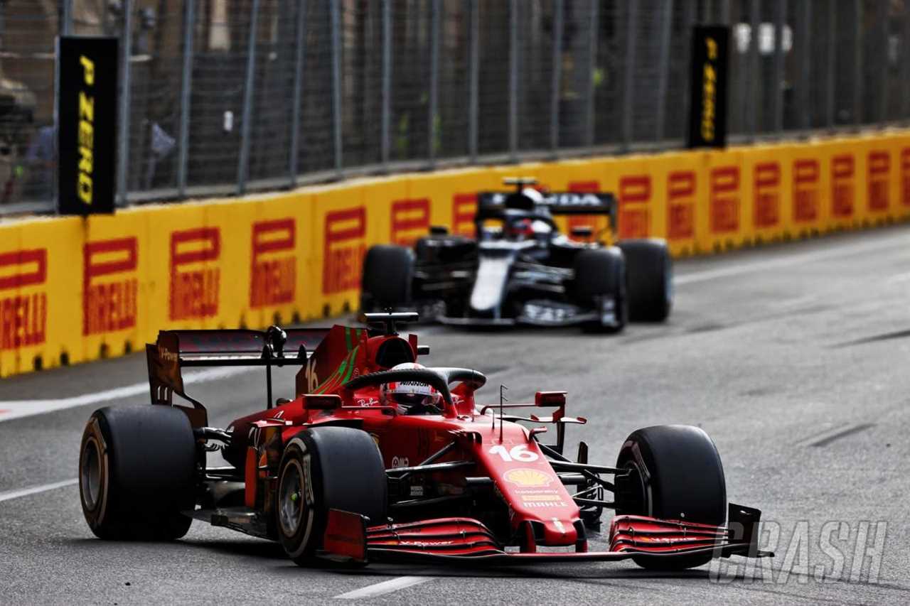 Leclerc lost the lead in the Azerbaijan GP F1 race to Hamilton after avoiding a branch |  F1