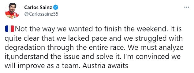 Teamkollege Carlos Sainz besteht darauf, dass Ferrari analysieren muss, was schief gelaufen ist, um eine Wiederholung zu vermeiden