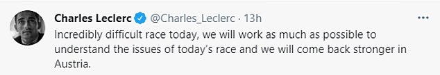 Charles Leclerc war bemüht zu sagen, dass Ferrari beim nächsten Rennen in Österreich 