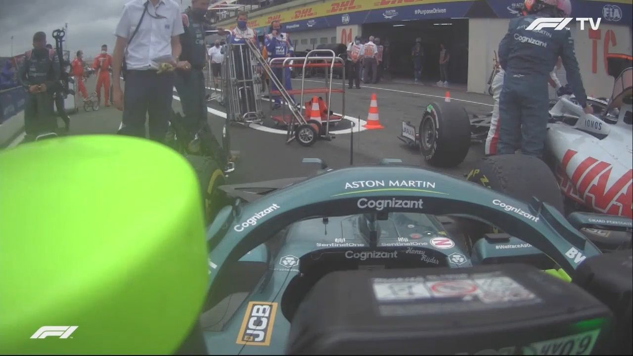 Watch: Engineer Sebastian Vettel inspect Haas with Mick Schumacher