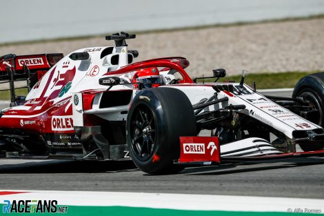 Robert Kubica, Alfa Romeo, 18 inch tire test, Circuit de Catalunya, 2021