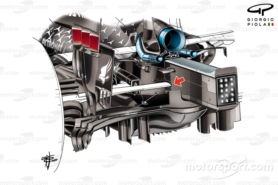 Mercedes AMG F1 W11 rear suspension