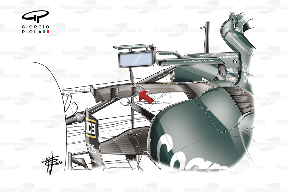 Aston Martin AMR21 new fins