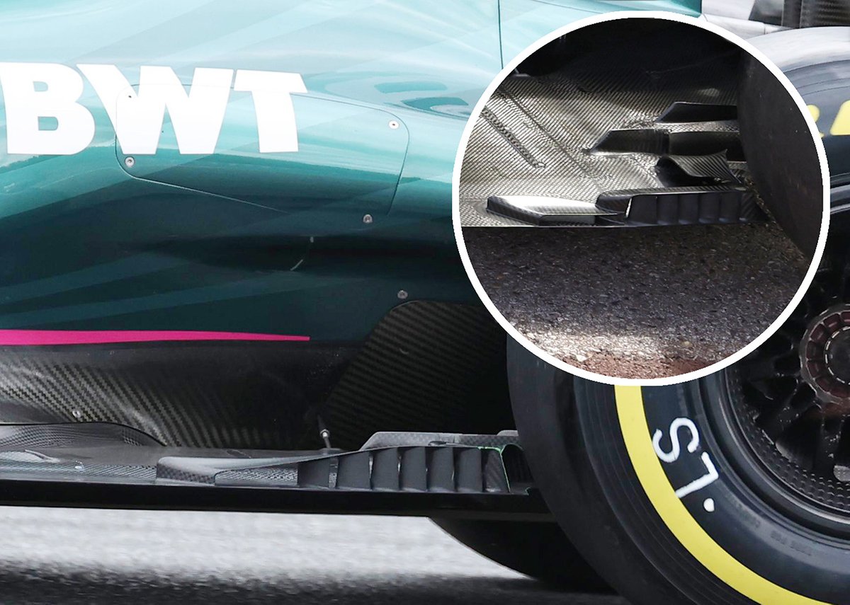 Aston Martin AMR21 floor detail