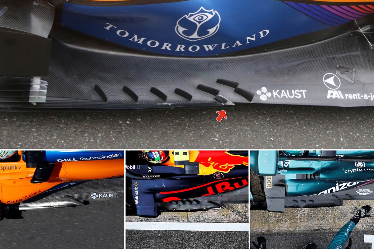 McLaren MCL35M ground comparison