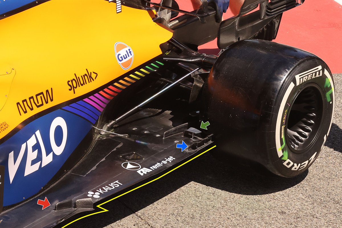 McLaren MCL35M Z-shaped bottom cutout