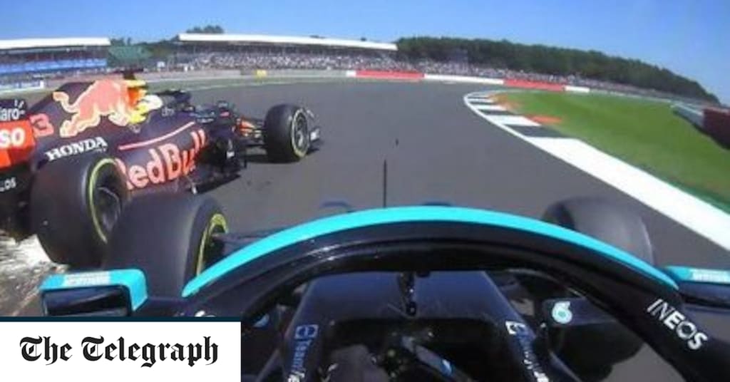 Hamilton is attacked by Christian Horner after the Verstappen crash