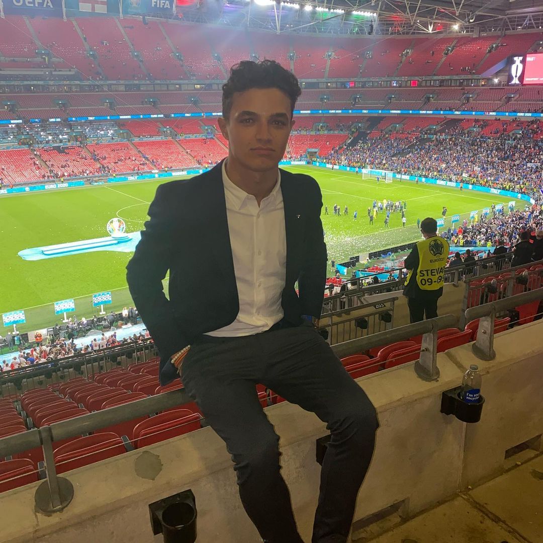 Norris was at Wembley Stadium watching the European Championship final