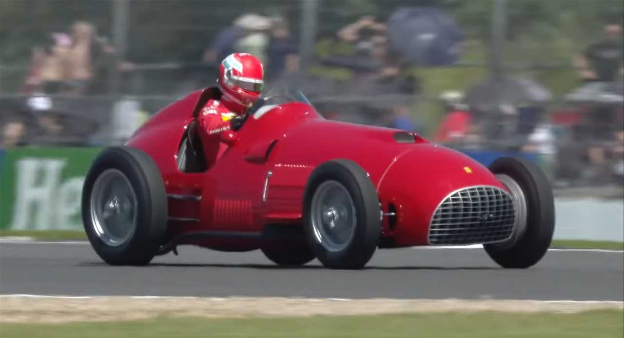 Watch Charles Leclerc take Ferrari's first race-winning F1 car for a spin around Silverstone