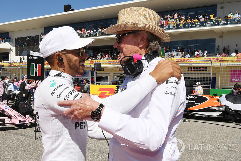 Lewis Hamilton, Mercedes AMG F1 and Mansour Ojjeh, TAG